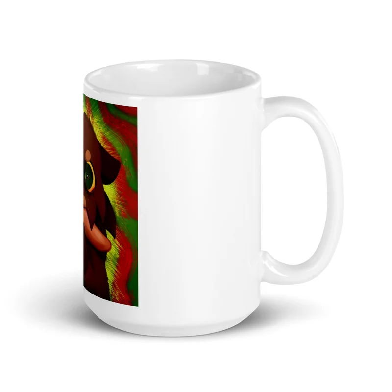 Mulchkit bite finger White glossy mug
